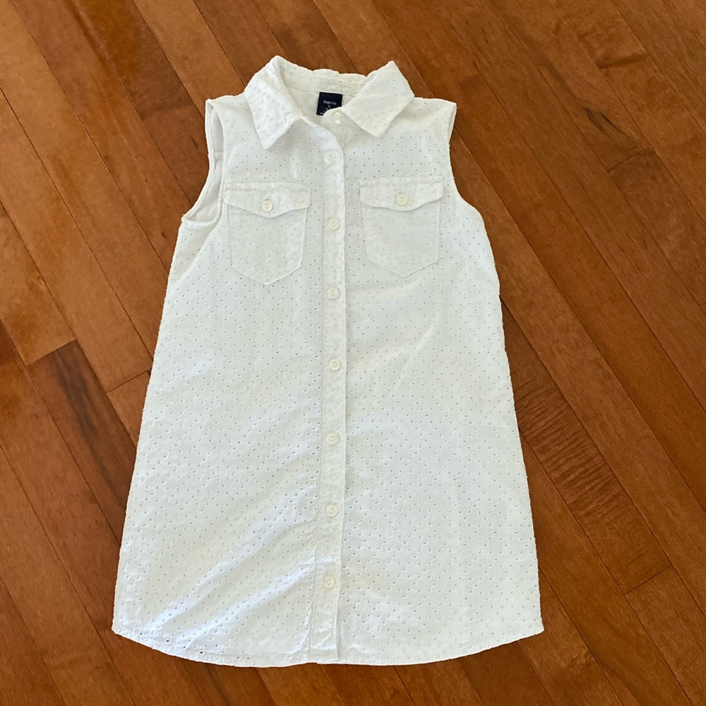 GapKids White eyelet embroideres dress